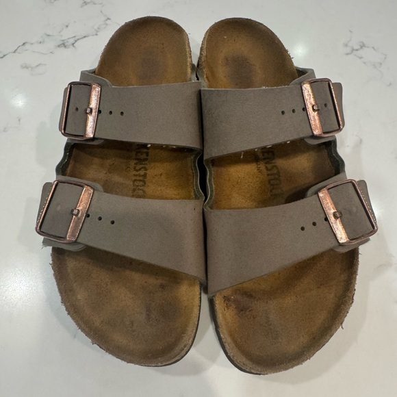 Birkenstock Taupe Double Buckle Sandals - Picture 2 of 3